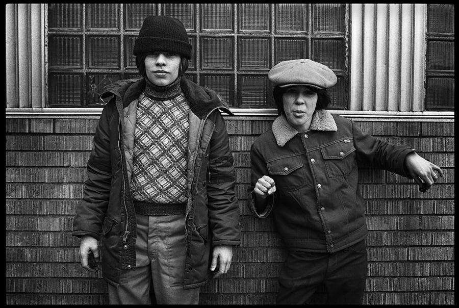 street kids - black and white photo