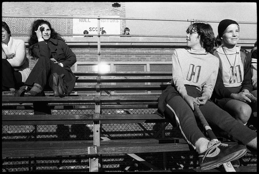 field hockey - black and white photo
