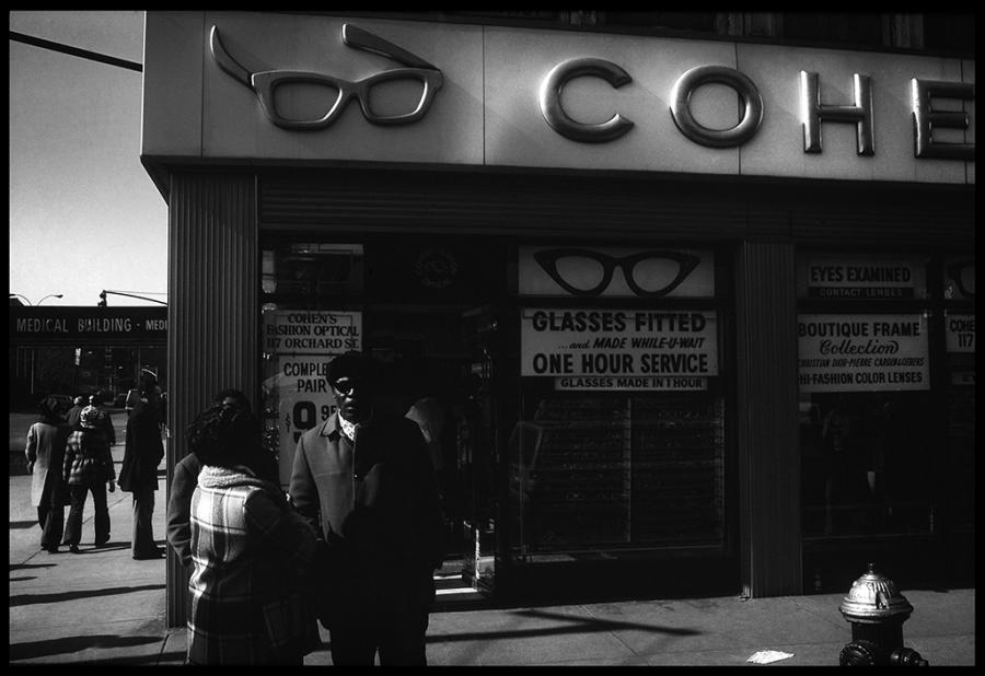 orchard street - black and white photo