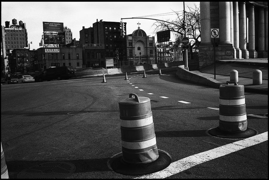 lower east side - black and white photo