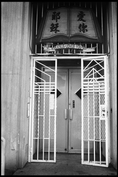 lower east side - black and white photo