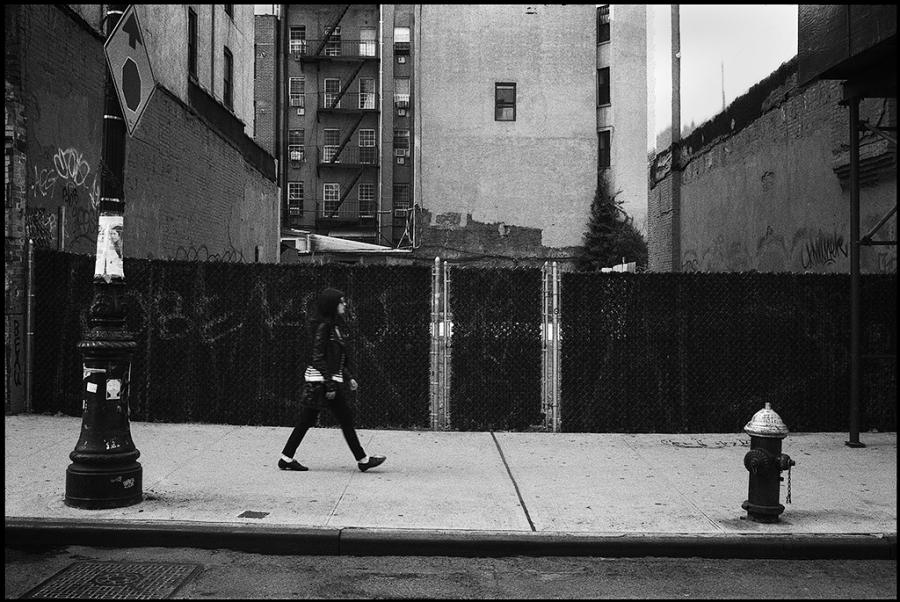 lower east side - black and white photo