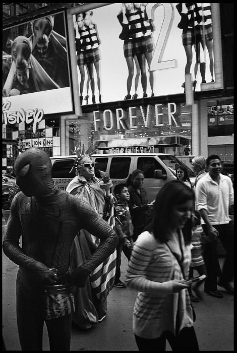 times square - black and white photo
