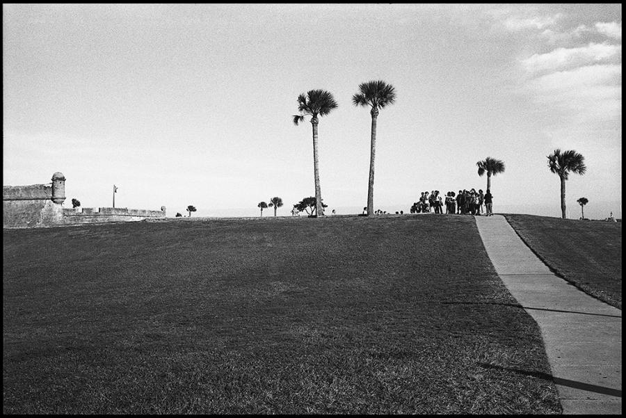 on the road - black and white photo