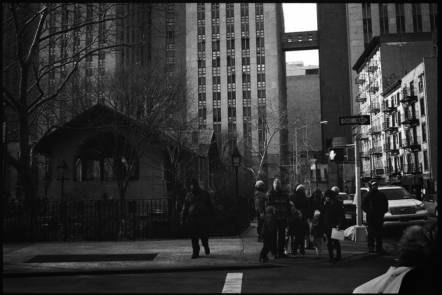 lower east side - black and white photo