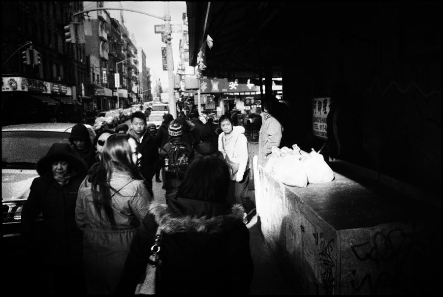 chinatown - black and white photo