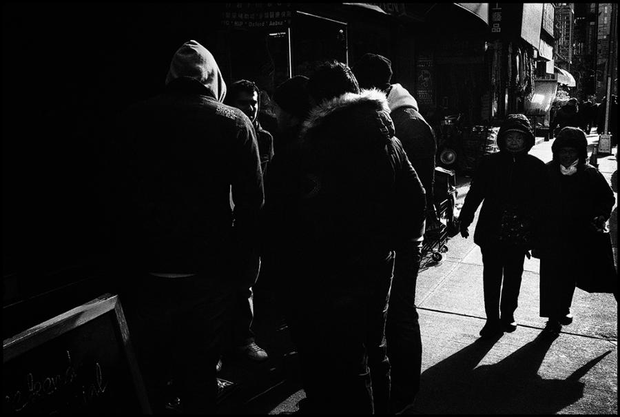 chinatown - black and white photo