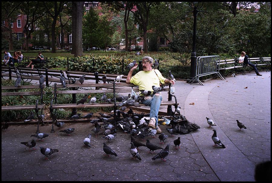 washington square park - black and white photo