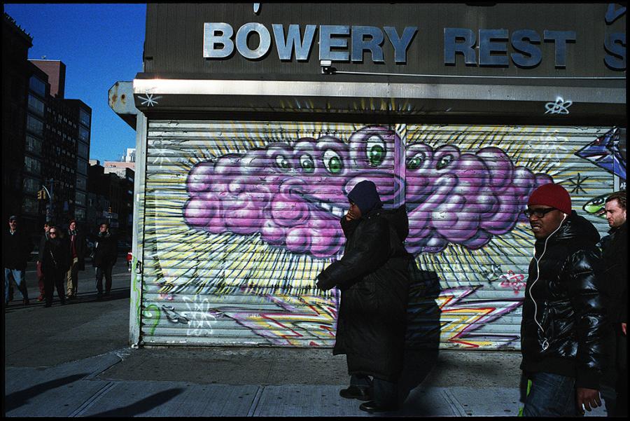 lower east side - black and white photo