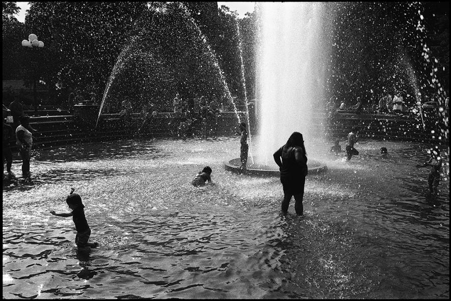washington square park - black and white photo