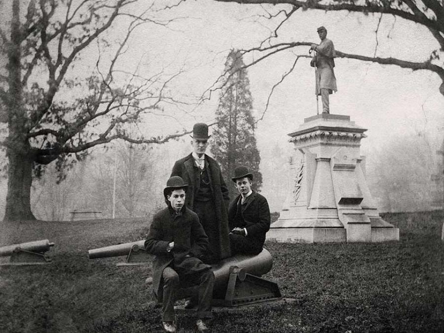 family - black and white photo