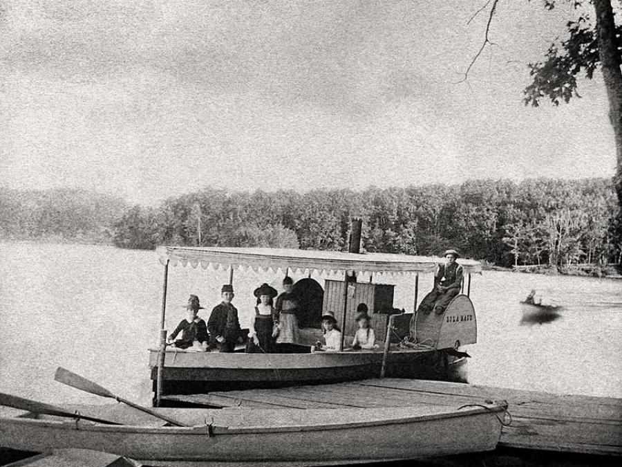 turn of the century - black and white photo